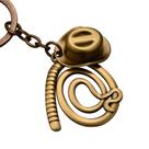 Chaveiro em liga de chapéu e chicote inspirados em Indiana Jones