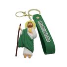 Chaveiro em PVC com design de figura religiosa de Jesus Cristo Chaveiro em PVC com design de figura religiosa de Jesus Cristo