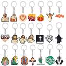 Chaveiro em PVC Jesus Theme Chaveiro de borracha macia e metal