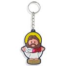 Chaveiro emborrachado sagrado coração de jesus imagem religiosa individual