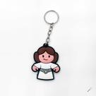 Chaveiro Emborrachado Star Wars Personagem:Léia