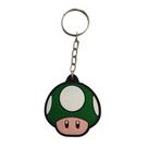 Chaveiro Emborrachado Super Mario Bros Cogumelo Verde - CH-SXF-MARIOBROSCOGUMELHOVERDE