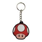 Chaveiro Emborrachado Super Mario Bros Cogumelo Vermelho - CH-SXF-MARIOCOGUMELHOVERMELHO