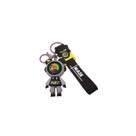 Chaveiro emborrachado urso astronauta relâmpago play mask cor preto