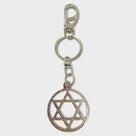 Chaveiro Estrela de Davi Em Metal Níquel Aro 14 Cm Chaveiro Estrela de Davi Em Metal Níquel Aro 14 Cm