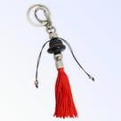 Chaveiro Exu Cartola Vermelho e Preto Murano 16 Cm