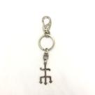 Chaveiro EXU tridente 13 cm metal níquel Chaveiro EXU tridente 13 cm metal níquel