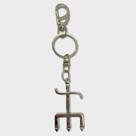 Chaveiro Exu Tridente Em Metal Níquel Aro 15 Cm Chaveiro Exu Tridente Em Metal Níquel Aro 15 Cm