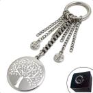 Chaveiro Feminino Árvore da Vida Prateado com Argola Italiana Premium