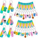 Chaveiro Fidget Toys Bulk Pop Fidget, pacote com 28 animais em 3D