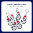 Chaveiro Finger Heart Coreano Kpop Kit 10 Unidades para Presentes e Lembrancinhas