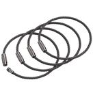 Chaveiro: fio de aço inoxidável Silipac, cabo de 16 cm, 4 peças, branco