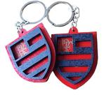 Chaveiro Flamengo Escudo 3D Rubro Negro Nação Campeão 2 Unid