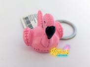 Chaveiro Flamingo Cores:Rosa Claro