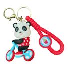 Chaveiro Fofinho Panda Bike Emborrachado Realista 3D G 58