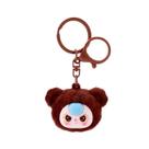 Chaveiro fofo com cabeça de urso fofa para mulheres, pelúcia flocada Chaveiro fofo com cabeça de urso fofa para mulheres, pelúcia flocada