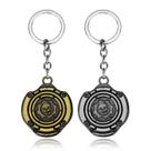 Chaveiro Gears of War Skull Gear, logotipo, metal, latão antigo