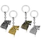 Chaveiro Gold Wolf Head Alloy Chaveiro para fãs de fantasia Chaveiro Gold Wolf Head Alloy Chaveiro para fãs de fantasia