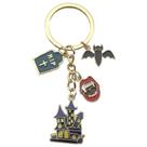 Chaveiro Halloween Black Castle Bat Vampire Fangs Charm