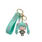 Chaveiro Hatsune Miku Cute Anime Girl, boneco de PVC