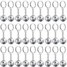 Chaveiro Henoyso 48 Peças Mini Bolas de Espelho Prateadas 2 cm