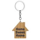 Chaveiro Home Sweet Home Design de casa de madeira
