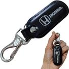 Chaveiro Honda Couro Preto Chave Carro Mosquetão Gancho