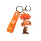 Chaveiro Inside Out Anger Soft Rubber Cartoon Chaveiro