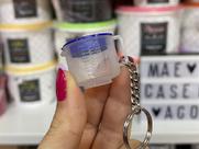 Chaveiro Jarra Medidora Tupperware Transparente e Azul