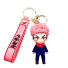 Chaveiro Jujutsu Kaisen Gojo Satoru com olhos vendados em PVC Chaveiro Jujutsu Kaisen Gojo Satoru com olhos vendados em PVC
