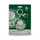 Chaveiro KazzaVip Emborrachado Oficial Escudo Time Palmeiras Fecho Mosquetão Futebol Brasileiros Verde