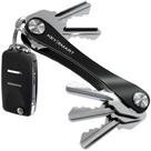 Chaveiro KEY SMART, organizador de chaves compacto, alumínio preto, 8 teclas