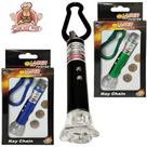 Chaveiro Laser / Lanterna Com Mosquetao Colors A Bateria - Bons Cheff