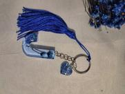 Chaveiro letra J azul