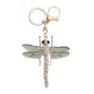 Chaveiro Lindo Chaveiro de Metal Esmaltado Libélula com Strass