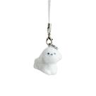 Chaveiro Lindo Chaveiro de pelúcia de resina para cães Bichon Frise Chaveiro Lindo Chaveiro de pelúcia de resina para cães Bichon Frise