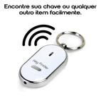 Chaveiro Localizador de Chaves Eletrônico com Sensor de Voz Assobio e Luz de LED Anti-perda Rápido
