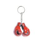 Chaveiro, luvas de boxe para homens, acrílico vermelho