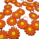 Chaveiro Margarida Laranja 10un Flores Lembrancinha Agricultura Flores Flor Novidade Primavera