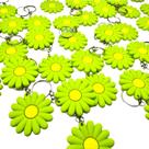 Chaveiro Margarida Verde 10un Lembrancinha Flores Flor Flores Flor Emborrachado