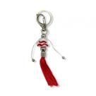 Chaveiro Maria Navalha Chapéu Vermelho e Branco