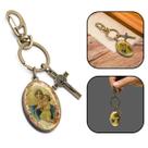 Chaveiro Medalha Mãe Rainha de Schoenstatt com Mosquetão