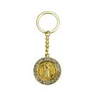 Chaveiro Medalhão São Bento Dourado 3.5cm