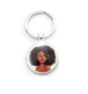 Chaveiro Menina com cabelo Afro Black Power
