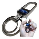 Chaveiro Metal Ford Argola Dupla Mosquetão Chave Carro Luxo