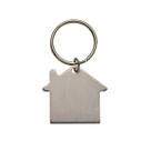 Chaveiro Metal Plaquinha Formato De Casa Liso De Luxo