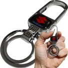 Chaveiro Metal Suzuki Mosquetão Argola Dupla Acessório Chave Carro Moto Presente Cromado