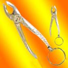 Chaveiro Metálico Fórceps Odontológico - 1 Unidade - D-Express