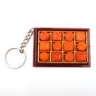 Chaveiro Mini Mooncake, PVC, borracha macia, pingente de bolo lunar