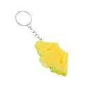 Chaveiro: mini pingente de frutas de imitação de PVC com fatia de abacaxi Chaveiro: mini pingente de frutas de imitação de PVC com fatia de abacaxi